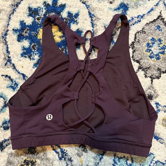 Lululemon Tied To It Bra Black Cherry Size 4 - Picture 4 of 5